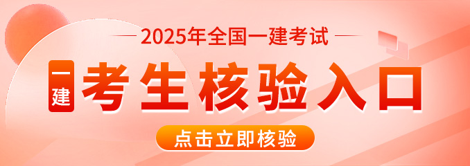 2025年一建考生核验码